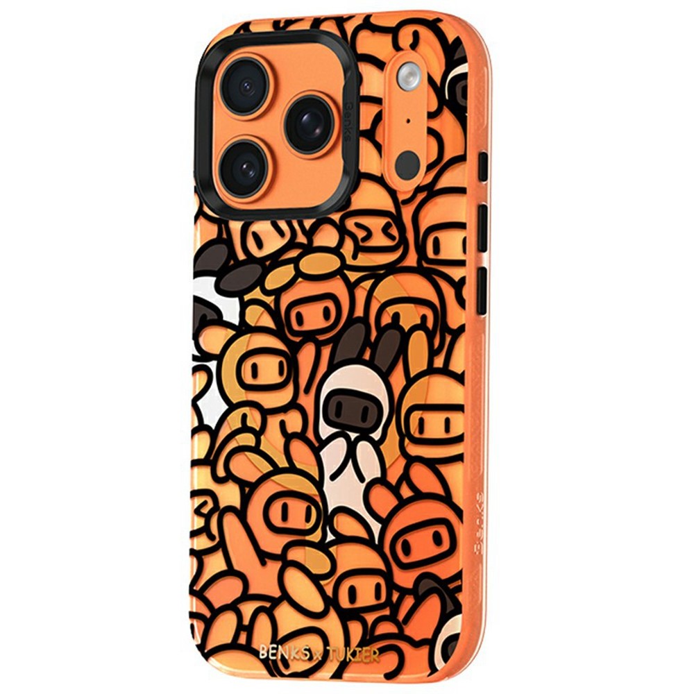 BENKS For iPhone 17 Pro Magnetic Case Cartoon Rabbit IMD PC Phone Cover Compatible with MagSafe