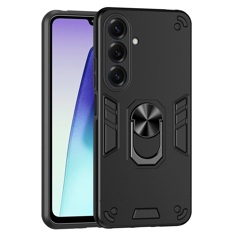 For Samsung Galaxy S26+ Case PC + TPU Drop Defend Phone Cover with Ring Kickstand