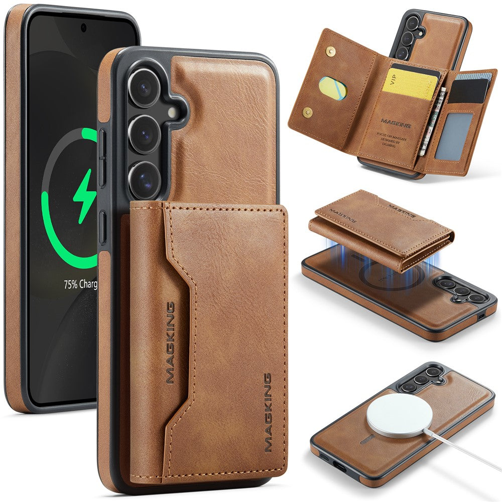 MAGKING K2 Series For Samsung Galaxy S26+ Magnetic Case PC + TPU + PU Phone Cover with RFID Blocking Wallet