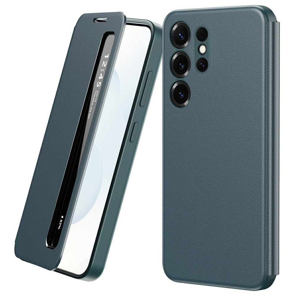 For Samsung Galaxy S25 Ultra Case Smart View Window Leather Phone Cover