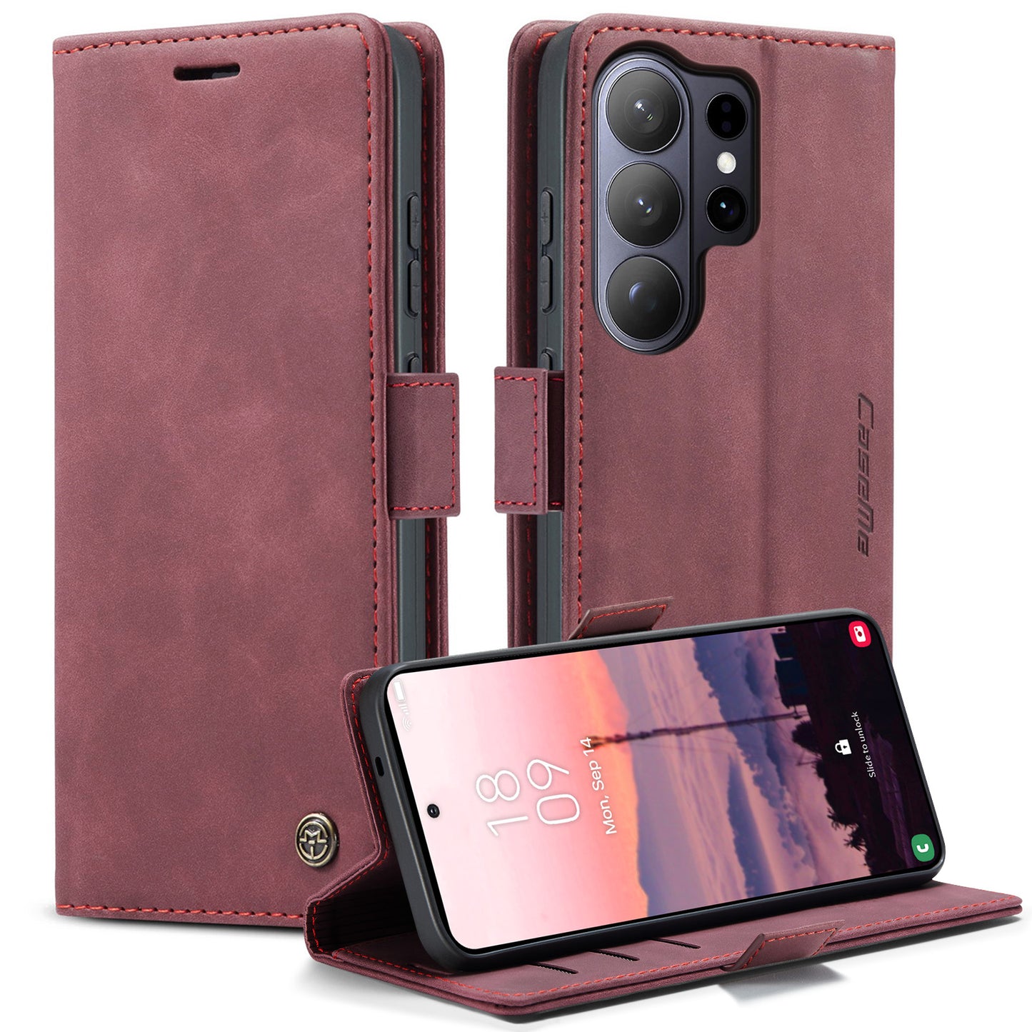 CASEME For Samsung Galaxy S26 Ultra Wallet Case 013 Series PU Leather Phone Cover Stand