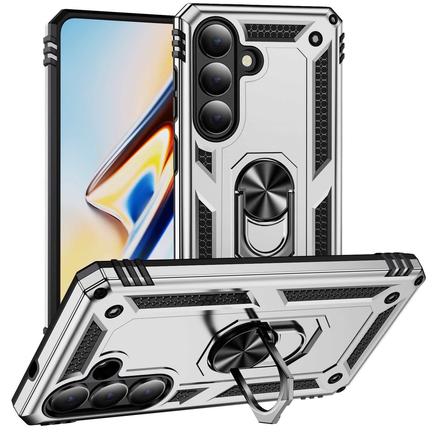 For Samsung Galaxy S26+ Case PC + TPU Phone Cover with Kickstand