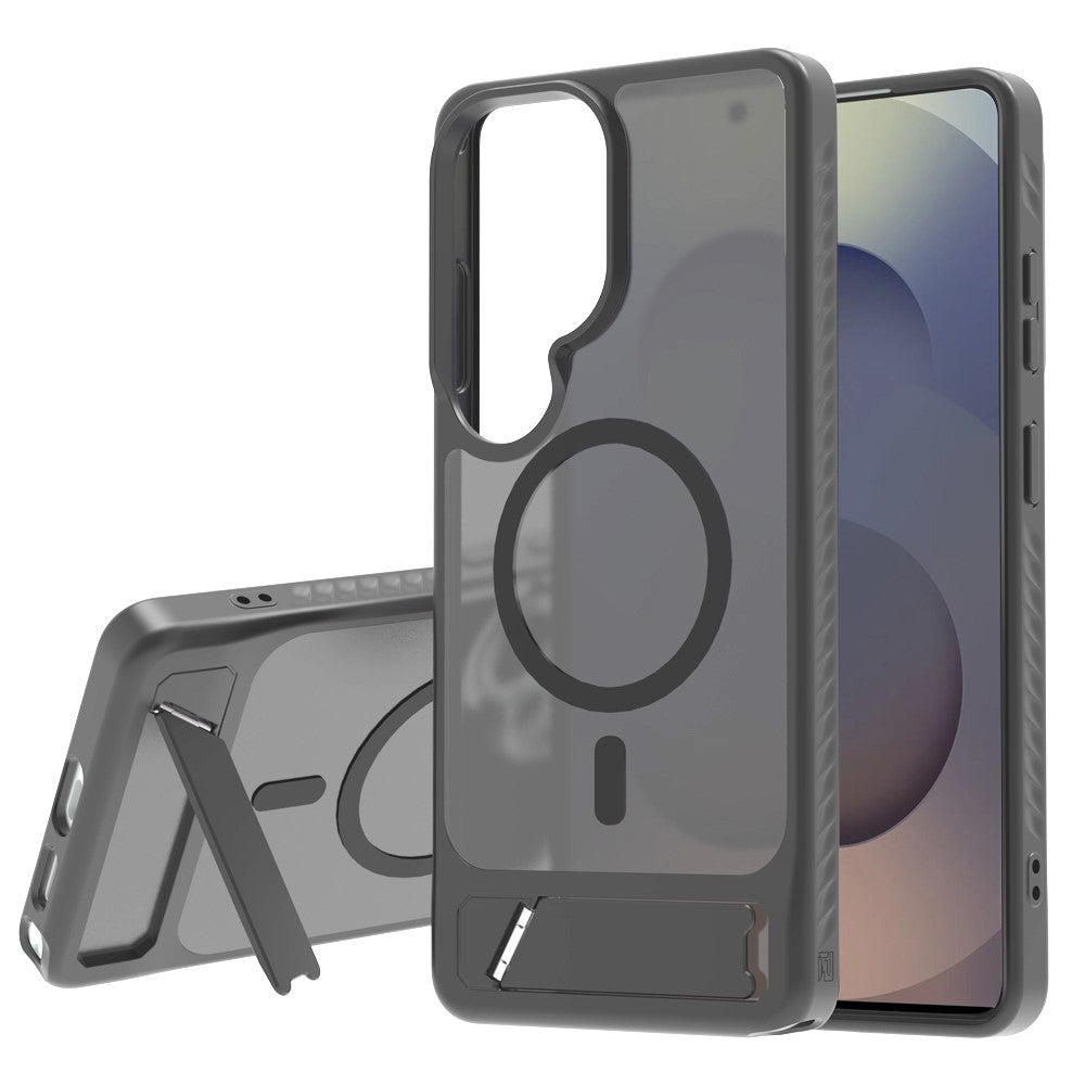 LEREACH Le-Chic Series for Samsung Galaxy S26 Ultra Magnetic Case TPU + PC Kickstand Phone Cover