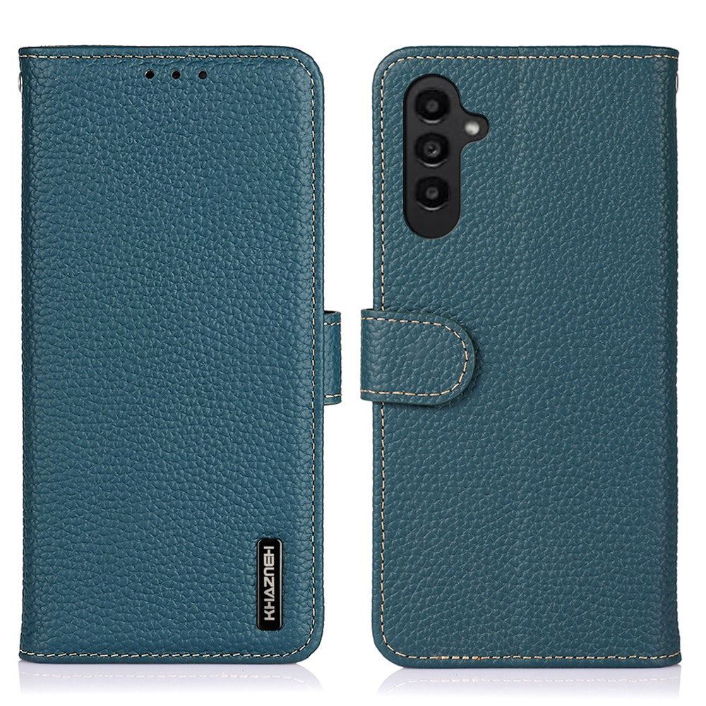 KHAZNEH For Samsung Galaxy S26+ Case Genuine Cow Leather Flip Phone Cover