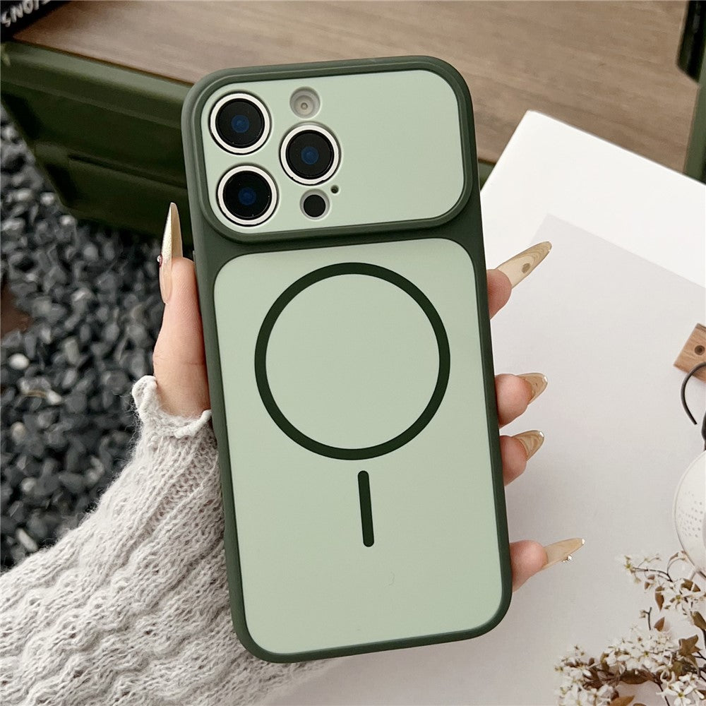 For iPhone 16 Pro Max Case Compatible with MagSafe Dual Color Skin Touch TPU PC Shockproof Phone Cover