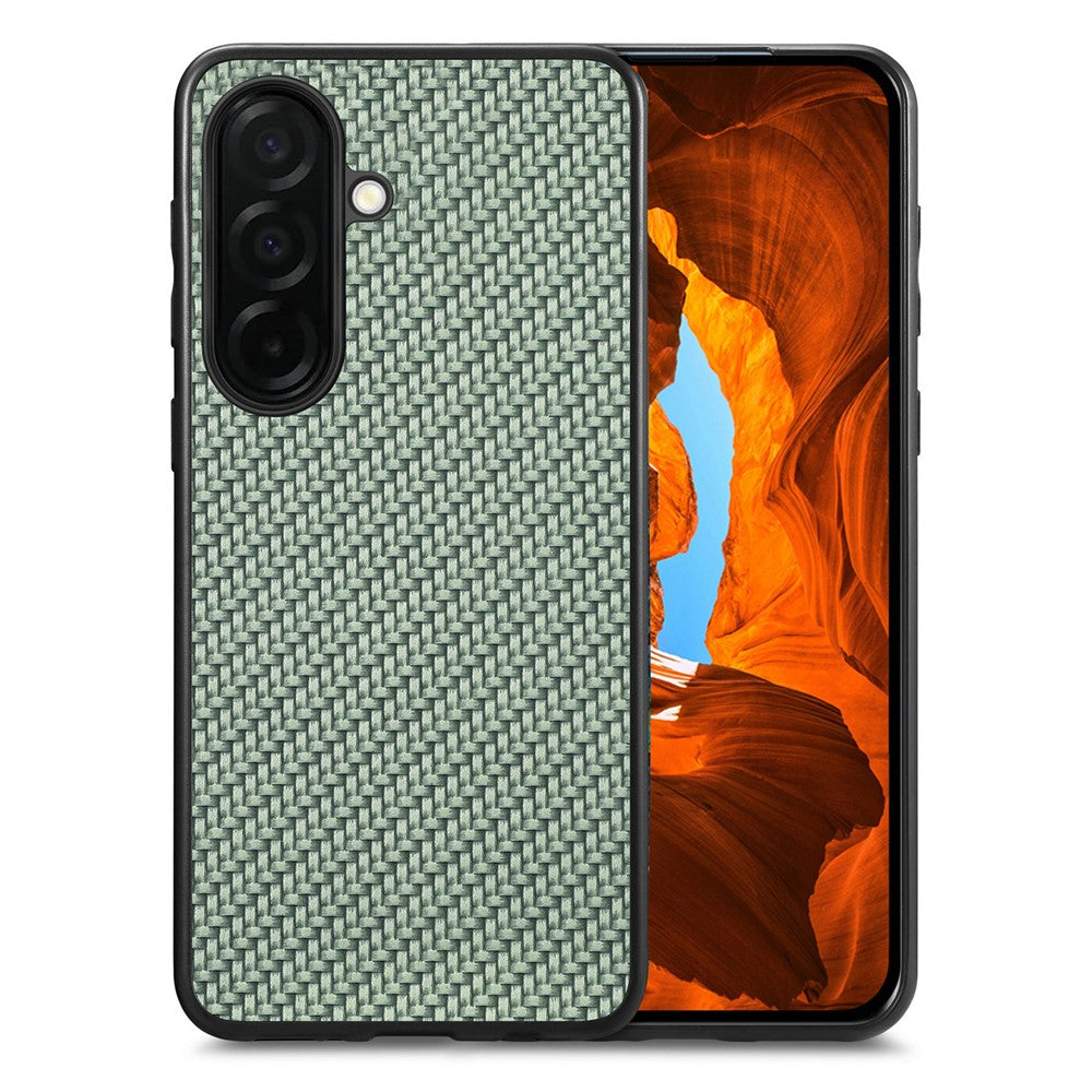For Samsung Galaxy S26+ Case Carbon Fiber Texture PU Leather + PC + TPU Phone Cover
