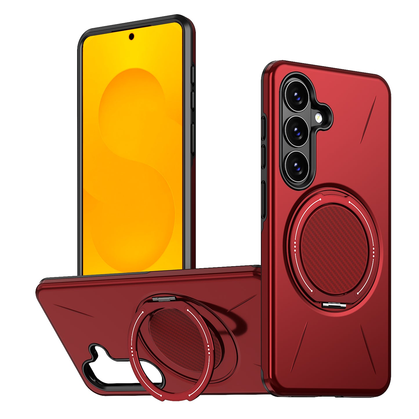 For Samsung Galaxy S26 Ultra Magnetic Case Rotating Kickstand TPU + PC Phone Cover
