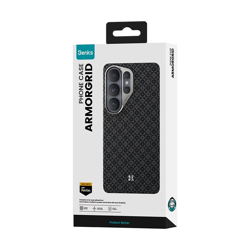 BENKS C1 For Samsung Galaxy S26 Ultra Magnetic Case Kevlar Aramid Fiber Diamond Texture Woven Phone Cover