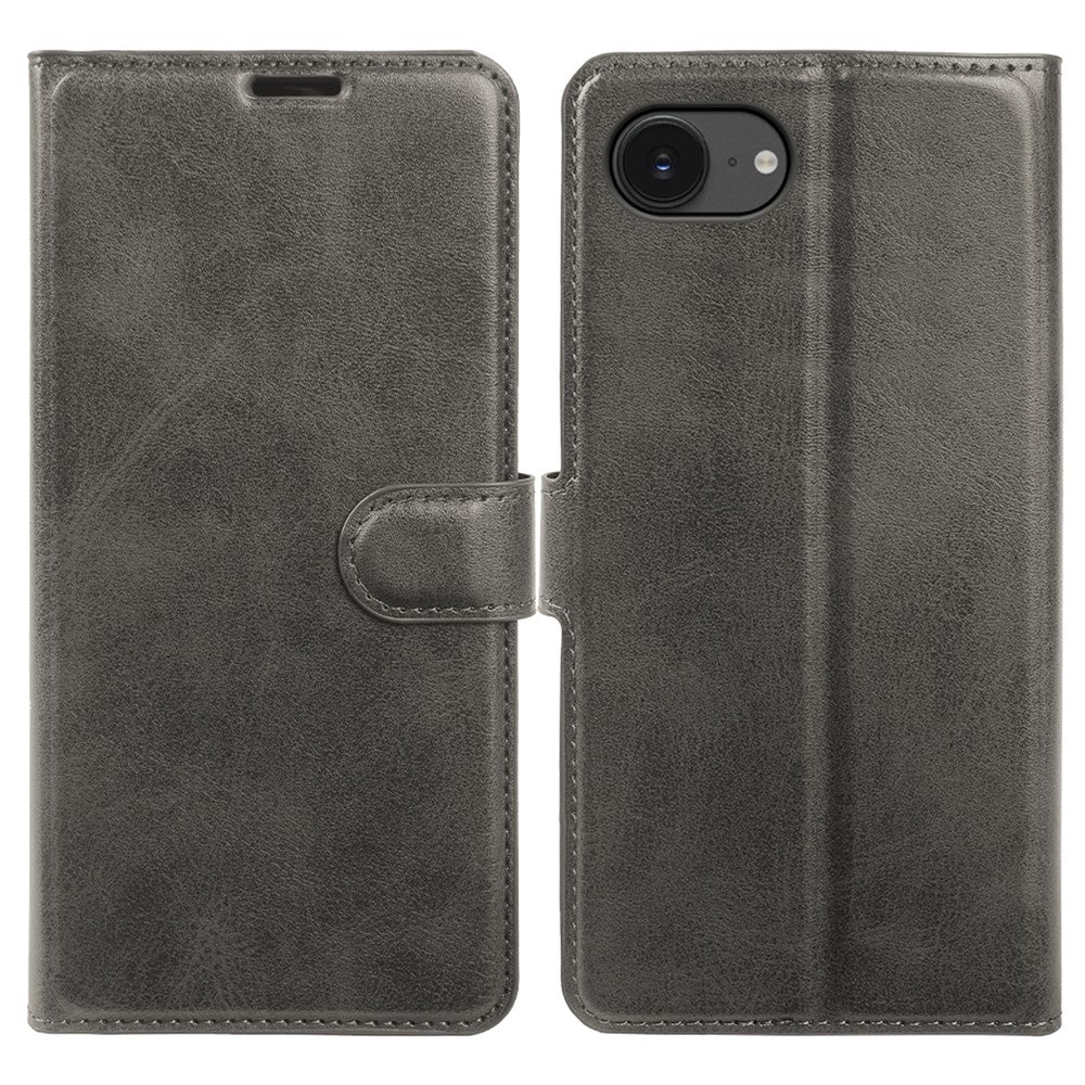 For iPhone 17e / 16e Case Stand Wallet Calf Texture PU Leather Flip Phone Cover
