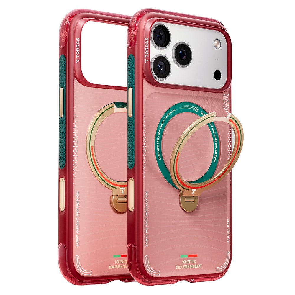 TORRAS Ostand Q3 Air for iPhone 17 Pro Magnetic Case 360° Rotating Kickstand TPU PC Phone Cover, FPF Limited Edition
