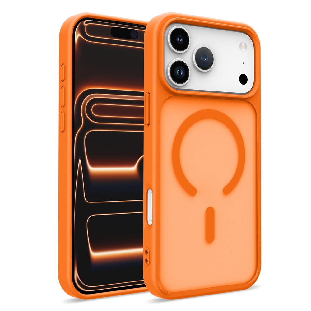 For iPhone 17 Pro Magnetic Case Skin Touch TPU + PC 2.0mm Thickness Anti-drop Phone Cover
