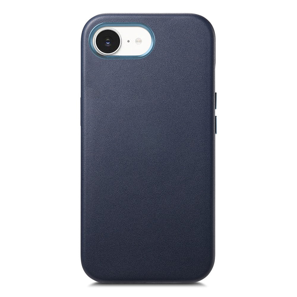 Magnetic Case For iPhone 17e / 16e Leather+TPU Shockproof Phone Cover with Metal Buttons