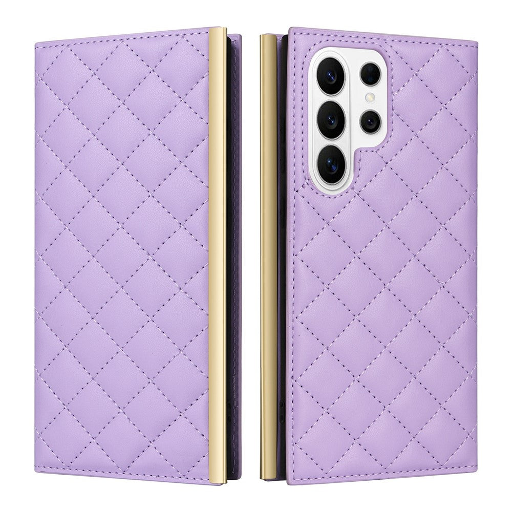 For Samsung Galaxy S26 Ultra Case Suction Cup PU Leather Wallet Phone Cover with Straps