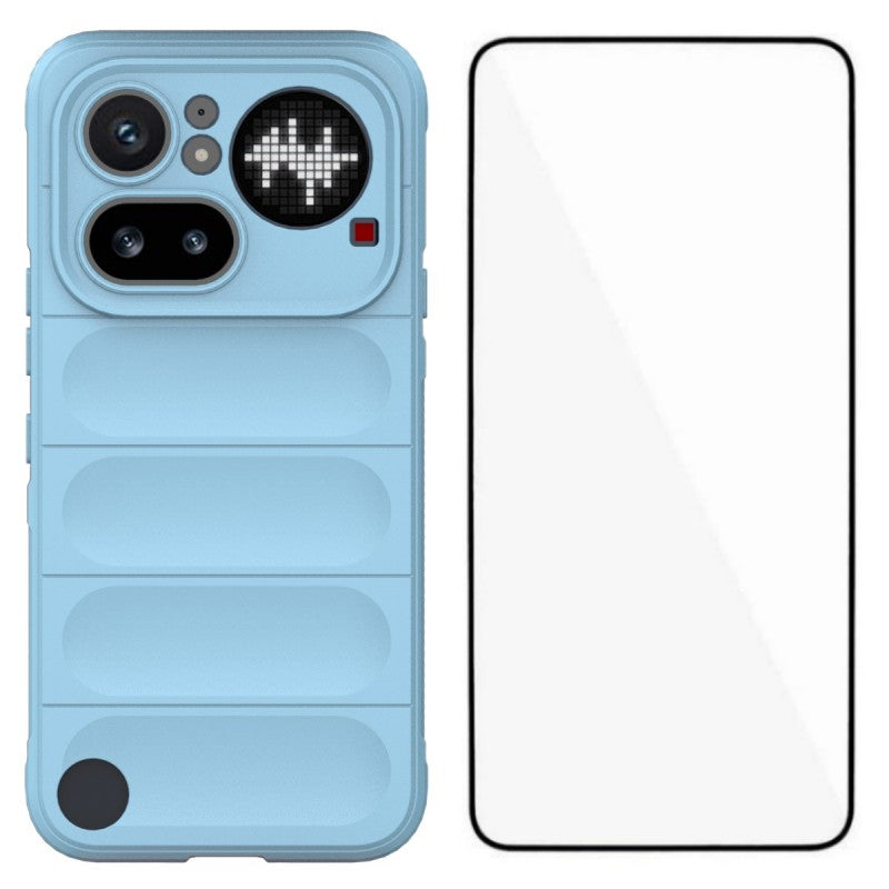 WANLONFENG For Nothing Phone (4a) Pro TPU Case HD Series Anti Slip Phone Cover with Tempered Glass