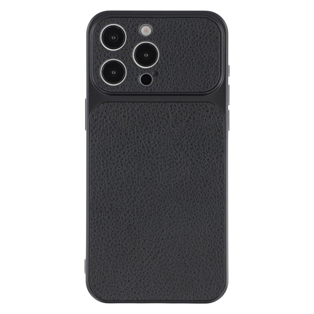 For iPhone 15 Pro Max Case Sheepskin Texture Leather Coated TPU Phone Cover with Precise Camera Cutouts