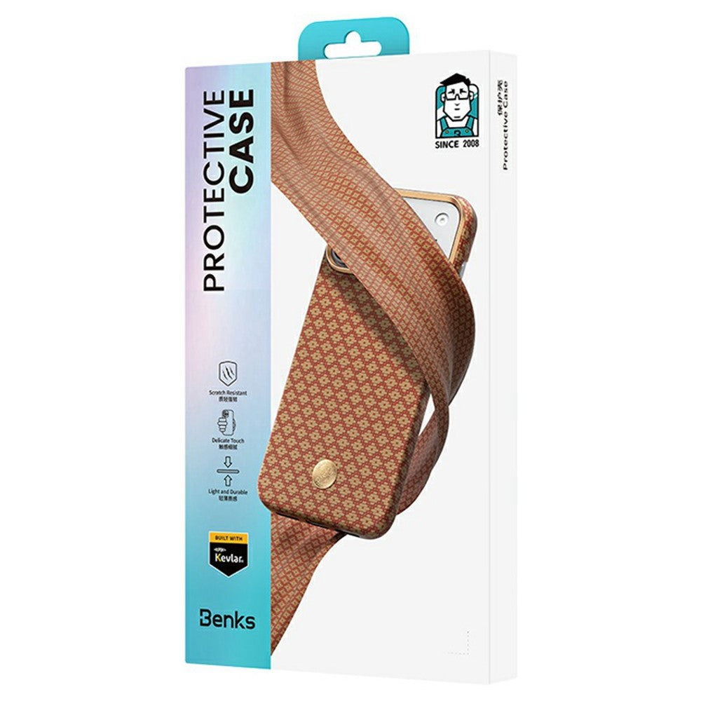 BENKS For iPhone 17 Pro Max Magnetic Case Aramid Fiber Phone Cover with Cultural Gold Emblem