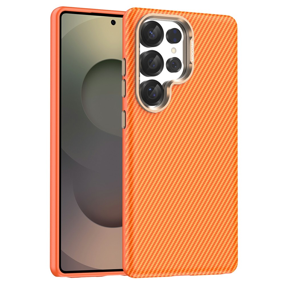 For Samsung Galaxy S25 Ultra Magnetic Case Carbon Fiber Texture Shockproof Leather TPU PC Protective Cover