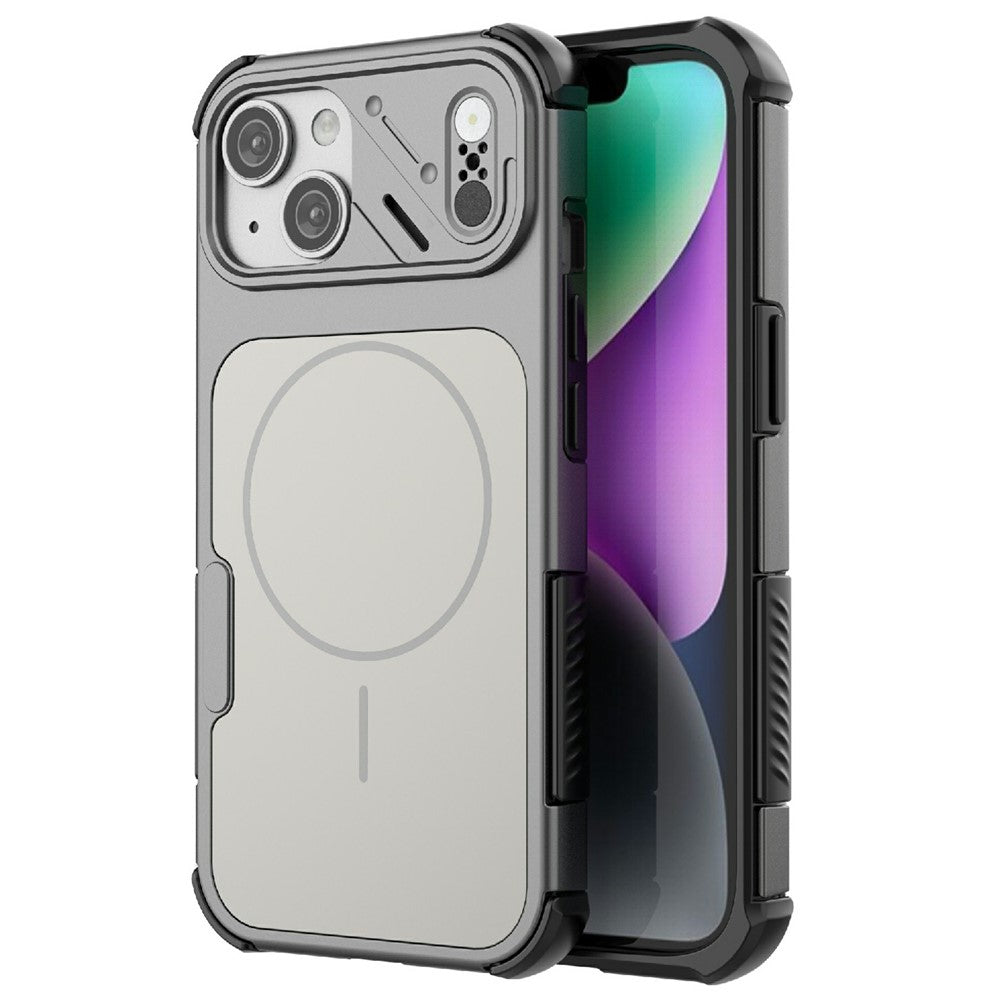 For iPhone 15 Case Shockproof Airbag PC+TPU Phone Cover Compatible with MagSafe