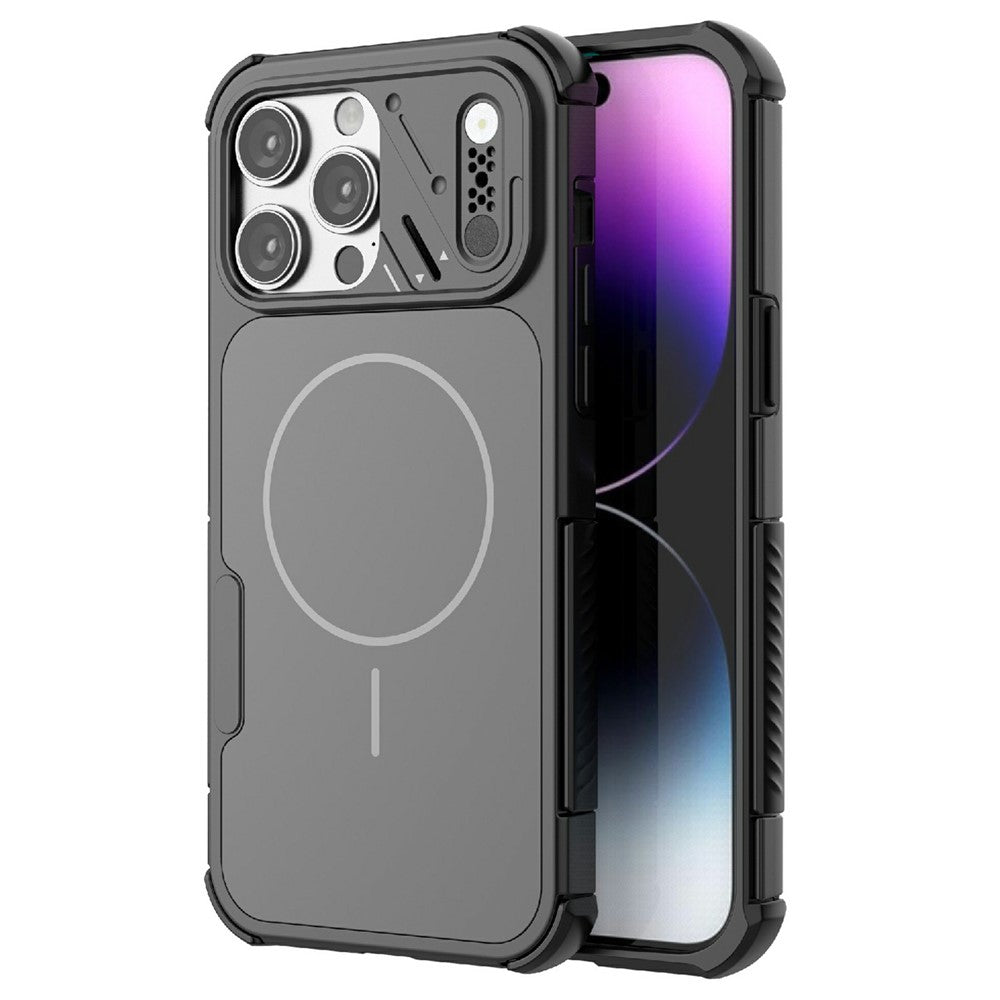 For iPhone 15 Pro Case Shockproof Airbag PC+TPU Phone Cover Compatible with MagSafe