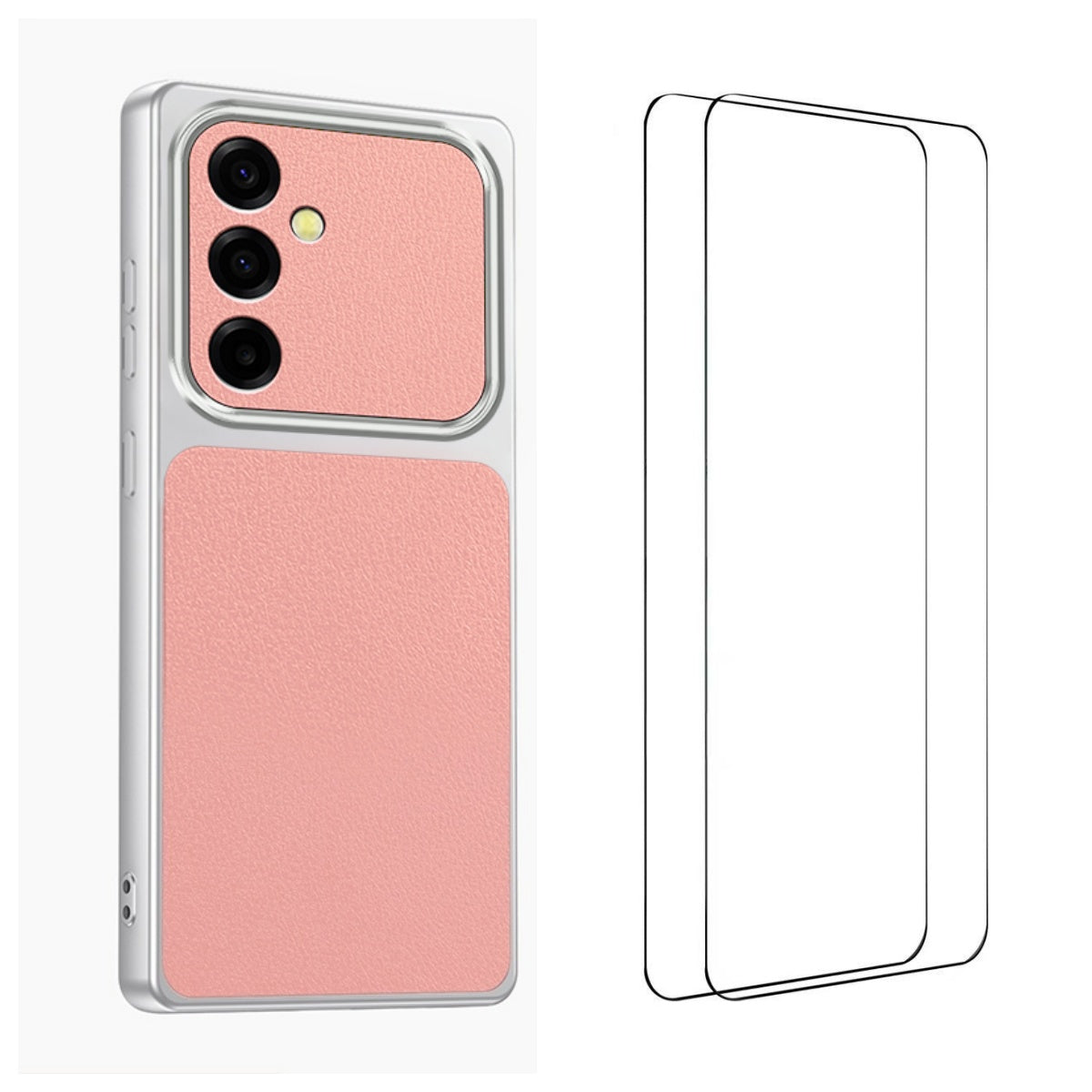 WANLONFENG for Samsung Galaxy S26+ XYP Series Case Lambskin Texture PC TPU Precise Cutouts Phone Cover with 2Pcs Tempered Glass Film