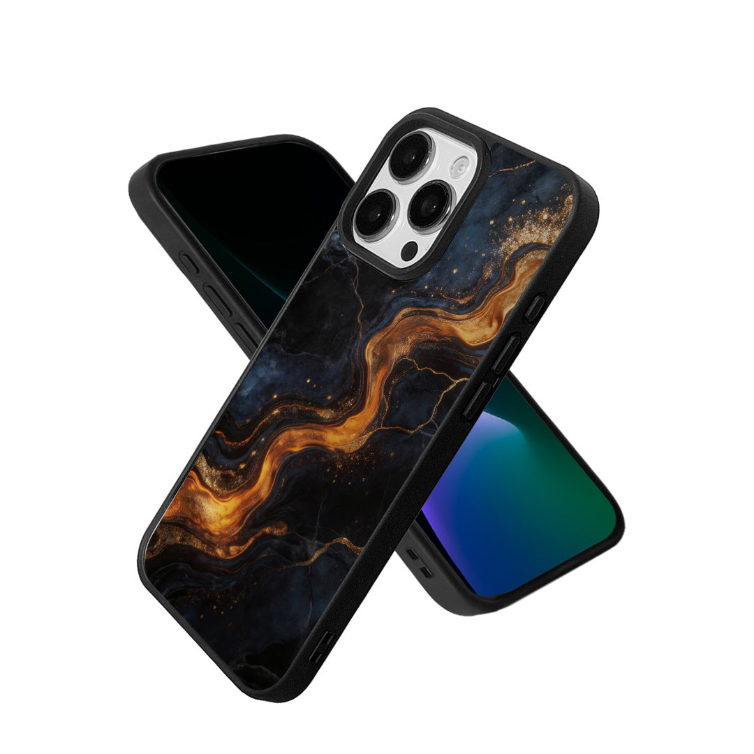 EYCASE for iPhone 15 Pro Magnetic Case Marble Pattern TPU + Acrylic Shockproof Phone Cover