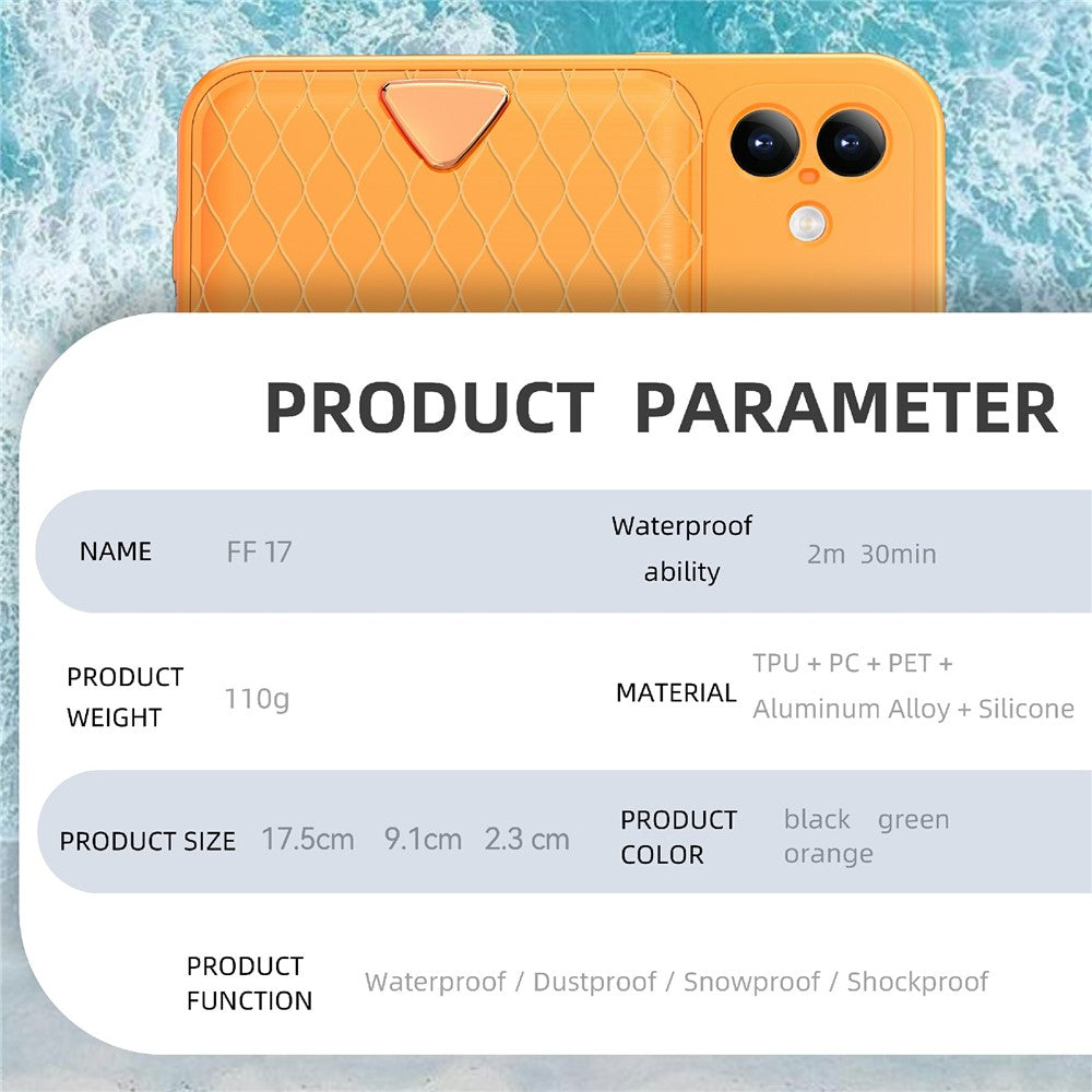 SHELLBOX for iPhone 17 Waterproof Case IP68 2m Shockproof Phone Cover with Strap