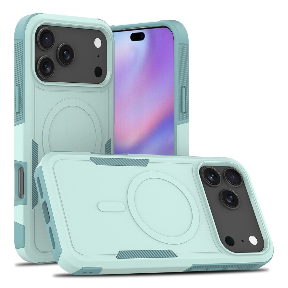 For iPhone 17 Pro Max Magnetic Case Dual Layer PC TPU Shockproof Phone Cover