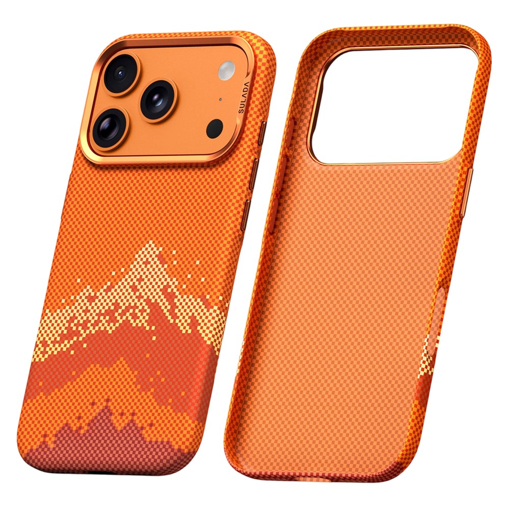 SULADA for iPhone 17 Pro Max Case Golden Mountain Pattern Skin-Feel Hard PC Slim Phone Cover