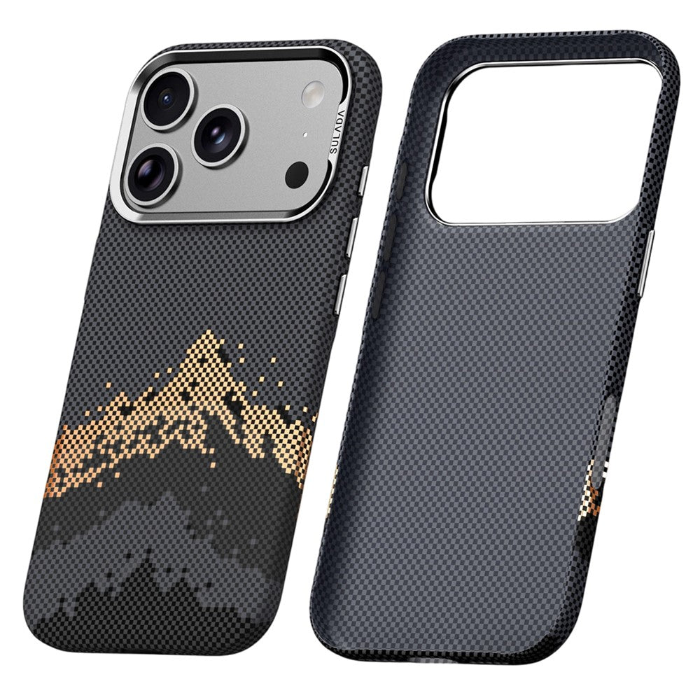 SULADA for iPhone 17 Pro Max Case Golden Mountain Pattern Skin-Feel Hard PC Slim Phone Cover