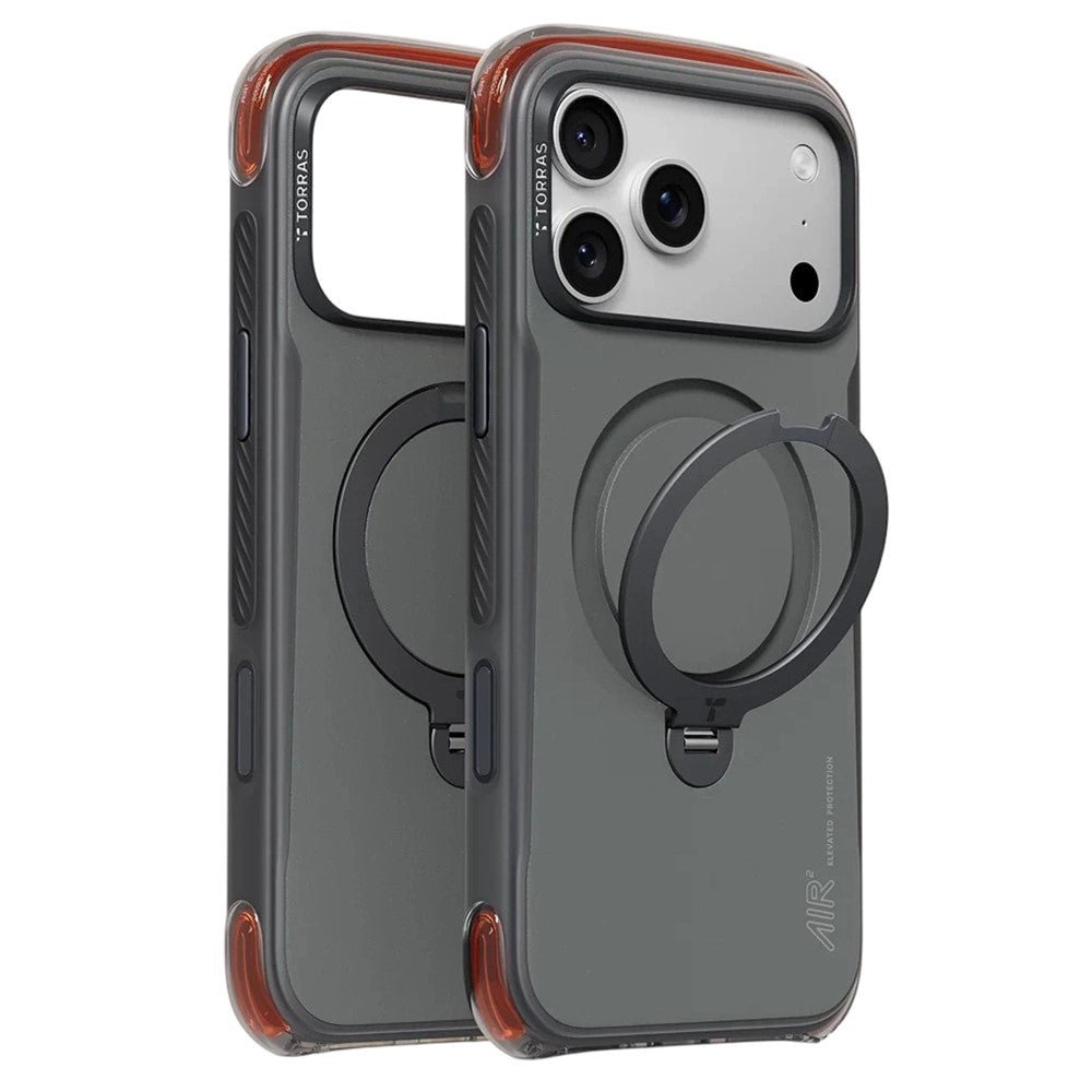 TORRAS Ostand Q3 Air Pro Series for iPhone 17 Pro Max Magnetic Case Rotating Kickstand Shockproof PC + TPU Phone Cover