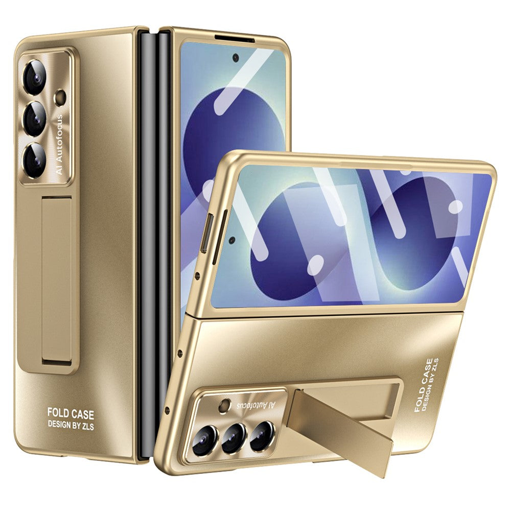 For Samsung Galaxy Z Fold8 Ultra Case Kickstand Matte PC Phone Cover with Tempered Glass Film