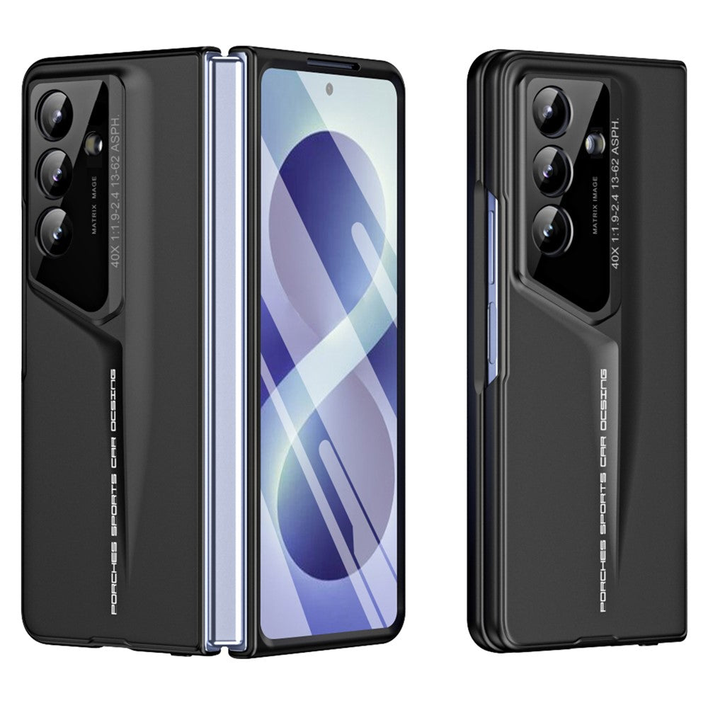 For Samsung Galaxy Z Fold8 Ultra Case PC Hard Phone Cover with Tempered Glass Film