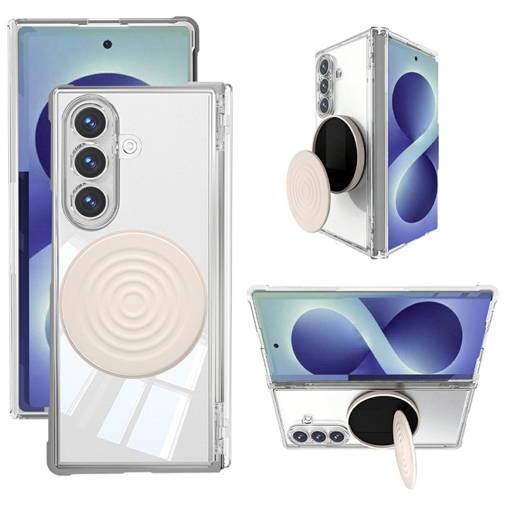 For Samsung Galaxy Z Fold8 Ultra Magnetic Case Kickstand Shockproof TPU Frame PC Phone Cover with Front Frame