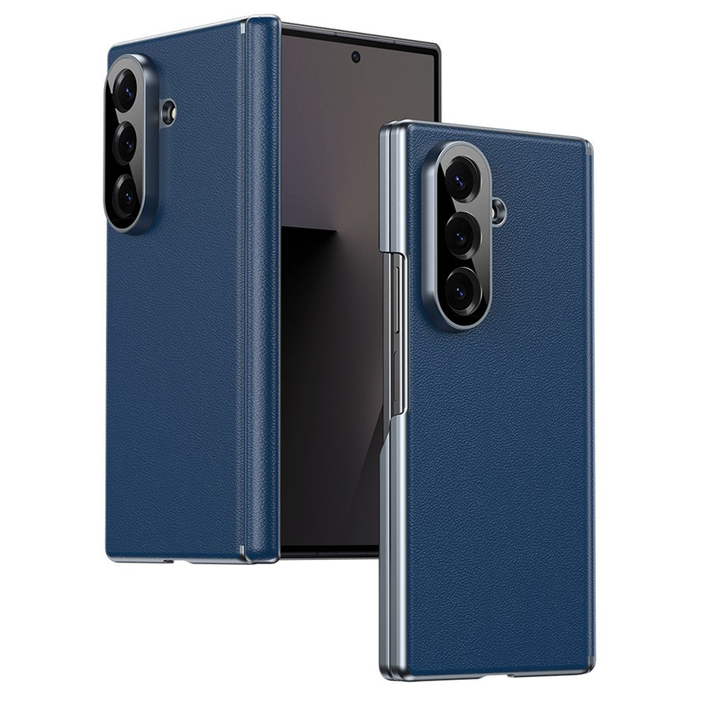 For Samsung Galaxy Z Fold8 Ultra Case Dual-Axis Hinge PU Leather Hard PC Folding Phone Cover
