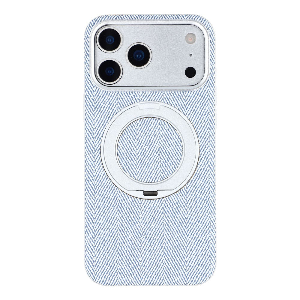 X-LEVEL for iPhone 17 Pro Max Magnetic Case Rotating Kickstand Fabric Textured Leather + PC + TPU Phone Cover