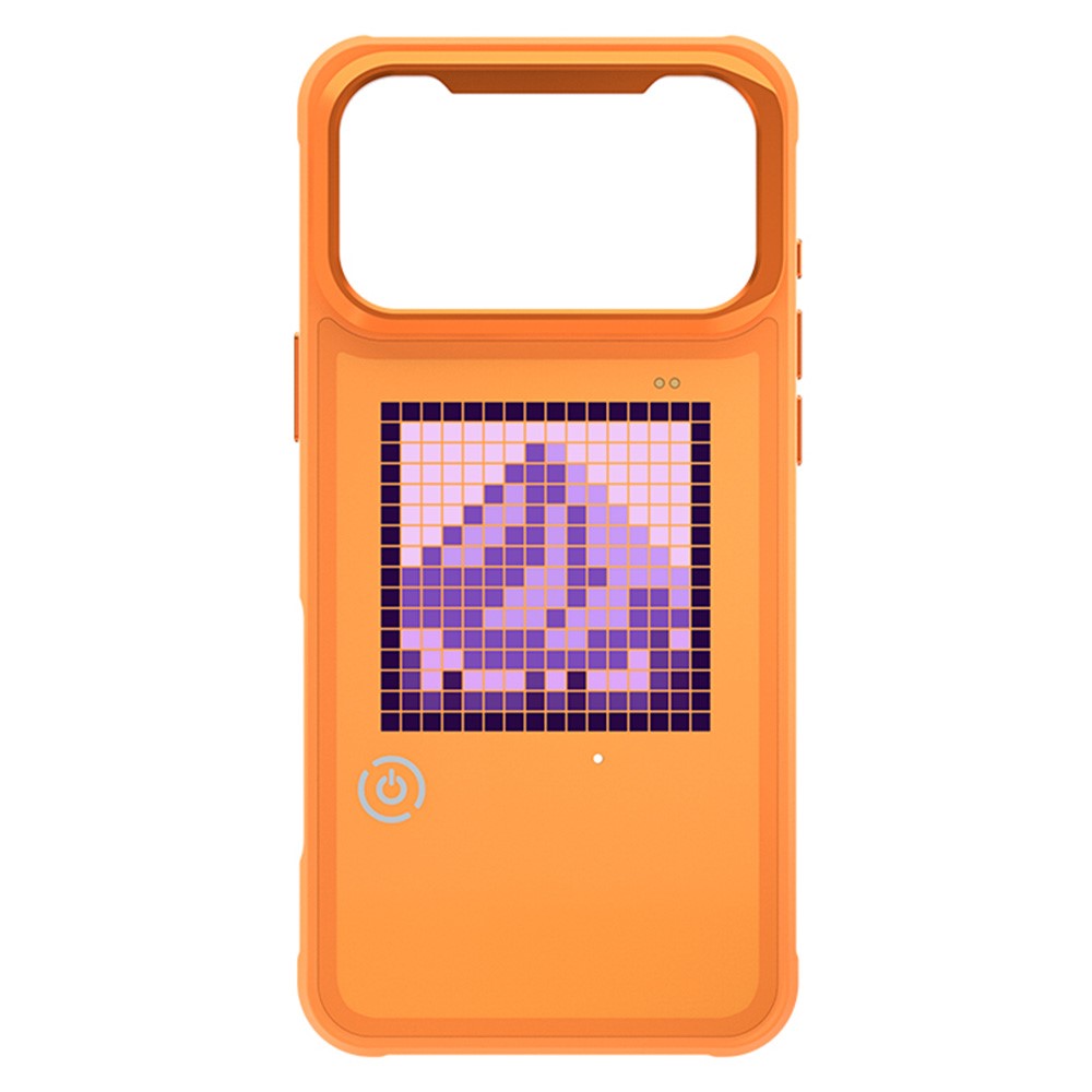 For iPhone 17 Pro LED Pixel Case DIY Animated Custom Screen Phone Cover with Foldable Kickstand