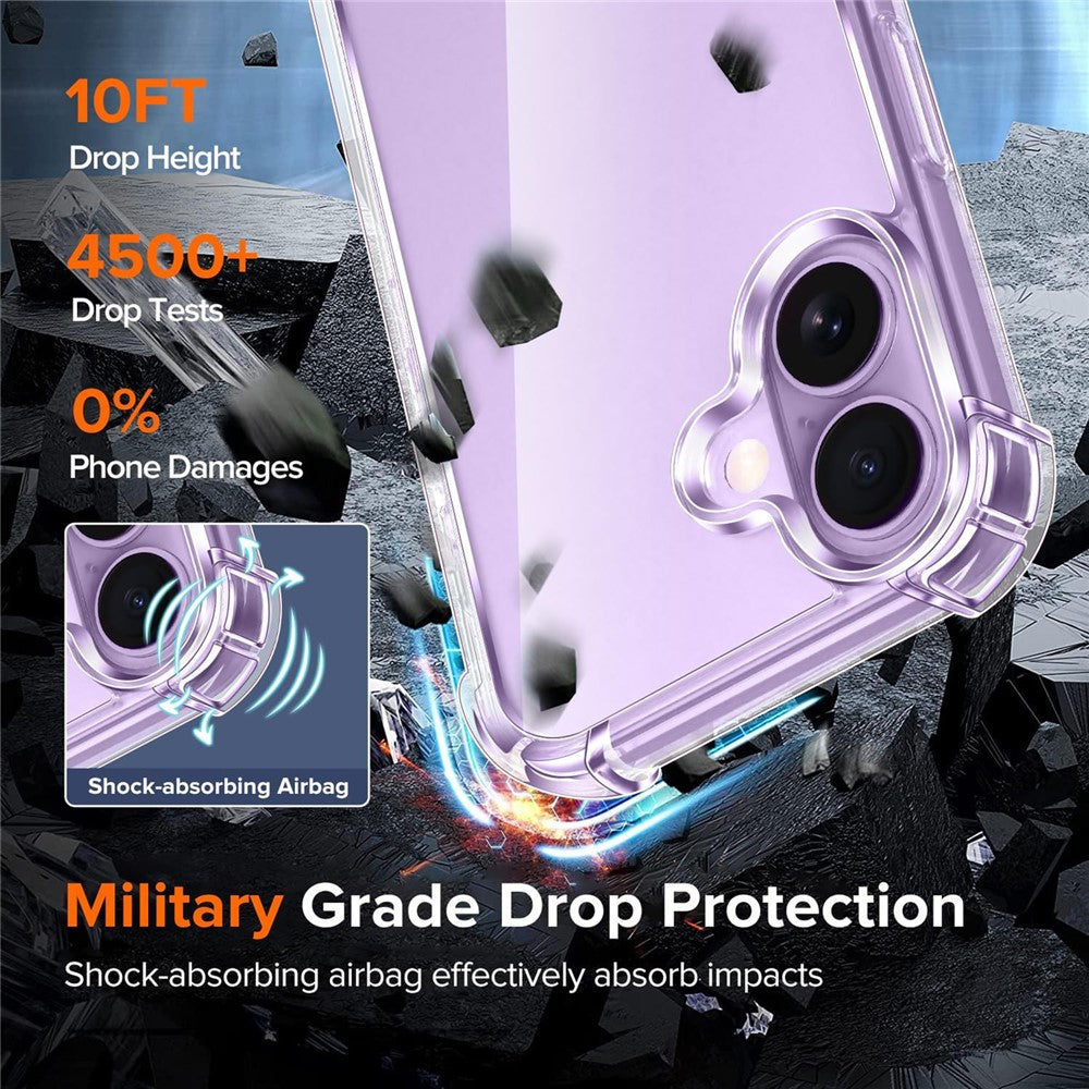 For iPhone 17 Case Military Grade Drop Protection Acrylic + TPU Phone Cover