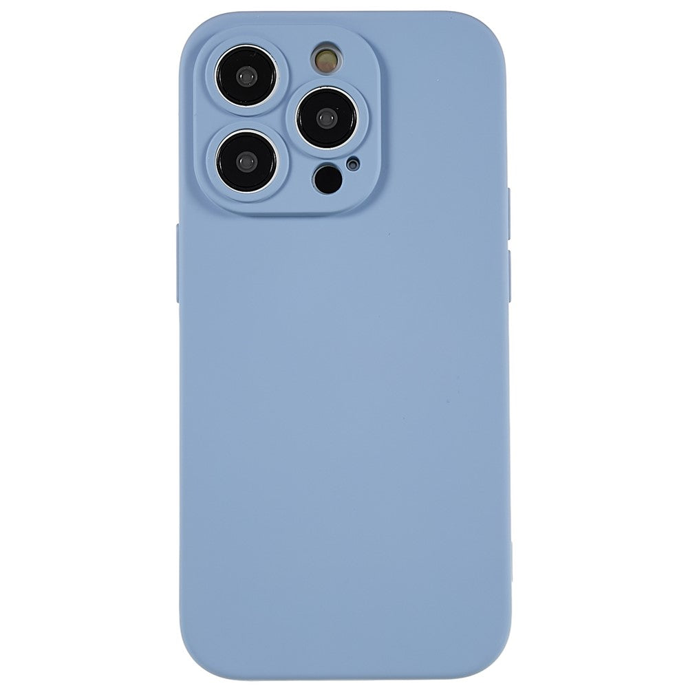 For iPhone 14 Pro Max Precise Cutout Liquid Silicone Texture Back Case Arc Edge 2.0mm Thick TPU Anti-Scratch Phone Cover