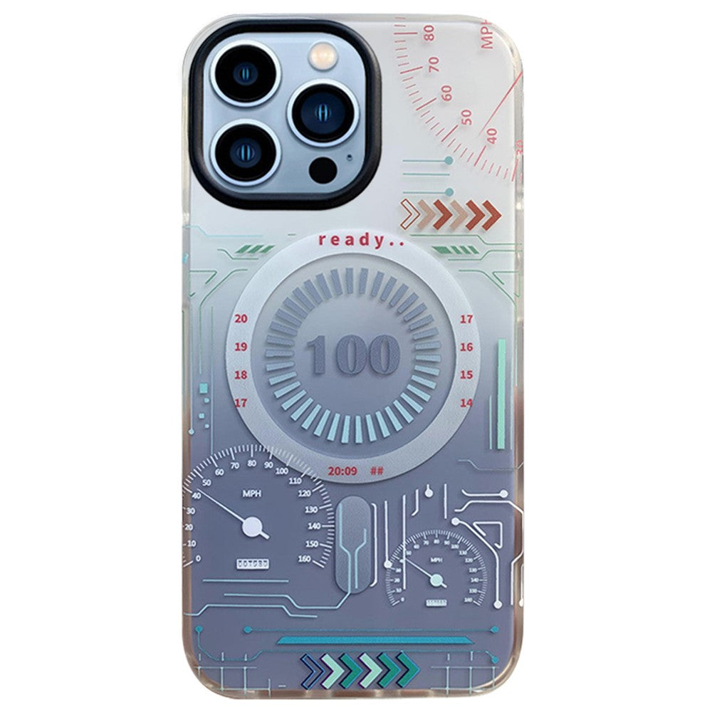 Circuit Board Style Magnetic Case for iPhone 14 Pro Max Compatible with MagSafe, Soft TPU Scratch Resistant IMD Cover