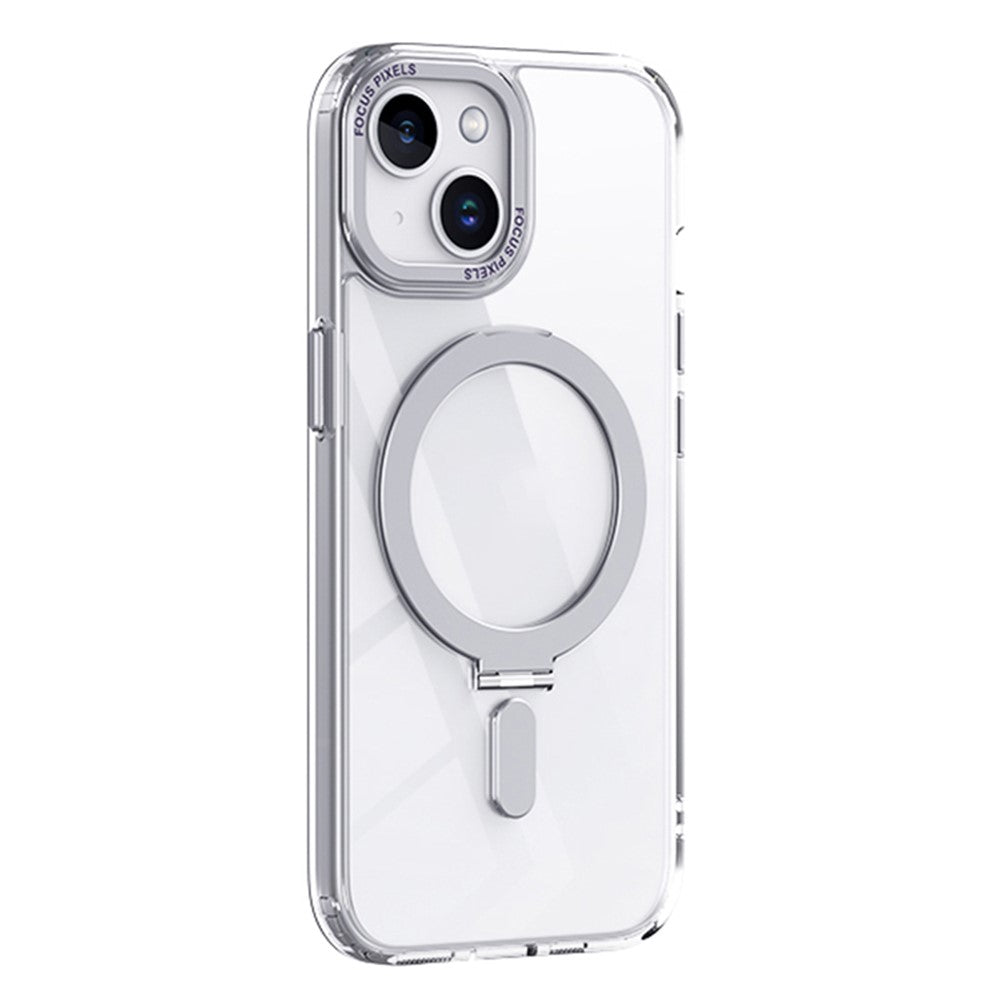 Kickstand Magnetic Case for iPhone 15 Plus , Shockproof TPU+Acrylic Matte Phone Cover
