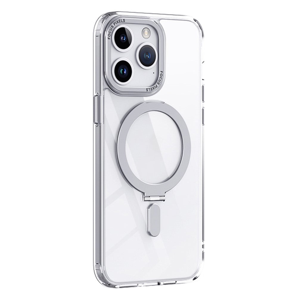 Magnetic Matte Case for iPhone 15 Pro Max , TPU+Acrylic Drop Protection Invisible Kickstand Phone Cover