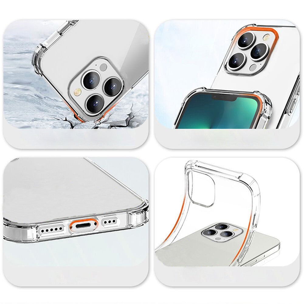 Clear Cell Phone Case for iPhone 15 Pro , TPU Four Corners Reinforced Anti-Fall Cover