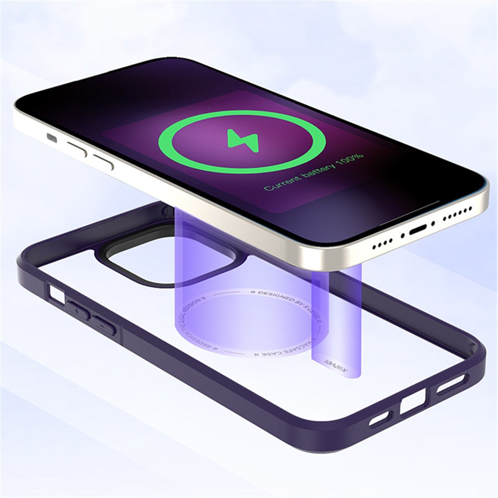 X-LEVEL Crystal Clear Series Slim Phone Case for iPhone 15 Pro Max Anti-Drop TPU+PC Phone Case Compatible with MagSafe