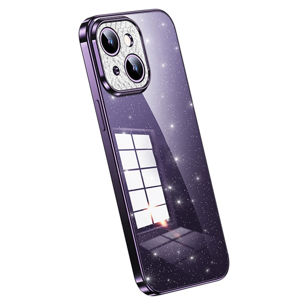 SULADA XingZuan Series Phone Case for iPhone 15 Plus , Glitter Rhinestone Decor Electroplating Soft TPU Back Cover