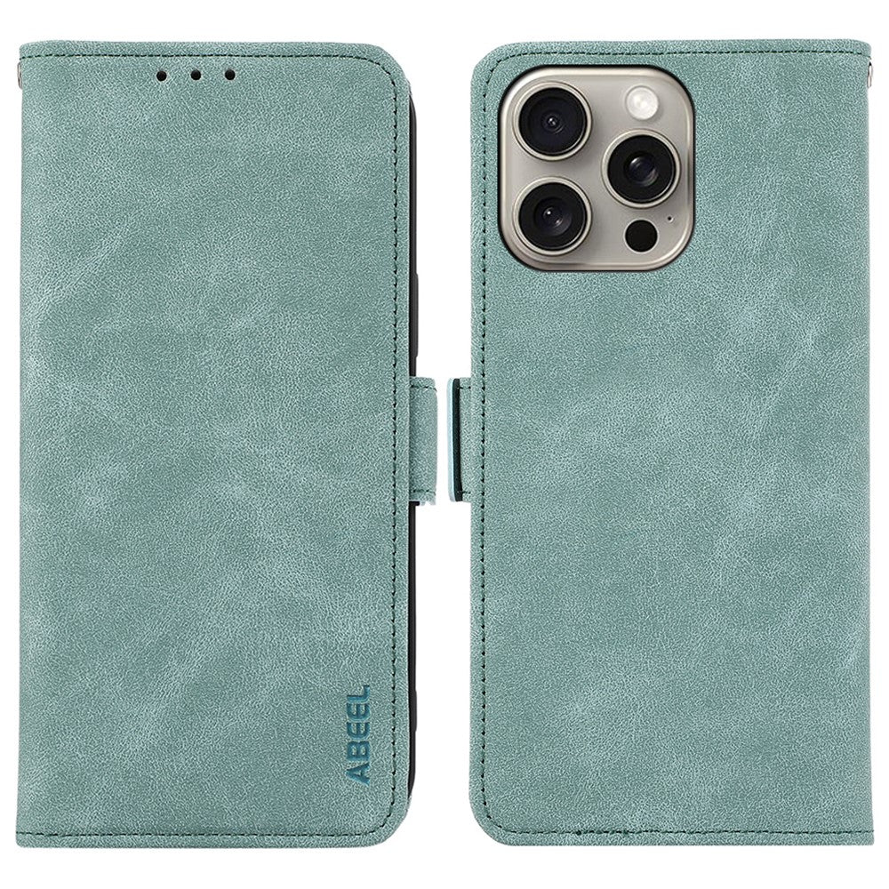 ABEEL For iPhone 15 Pro Case RFID Blocking Card Holder Bump Proof Phone Cover