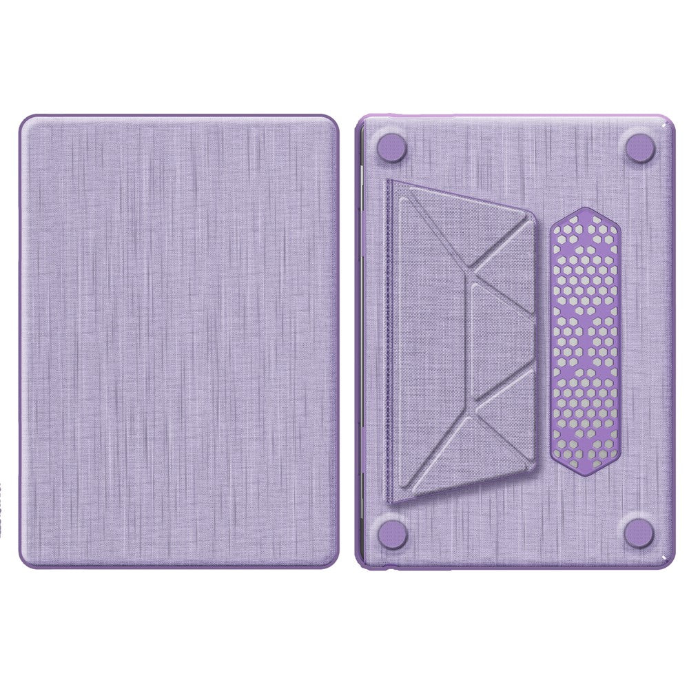 For Macbook Air 15 inch (2026) A3448 / (2025) A3241 / (2024) A311 / (2023) A2941 Laptop Case Anti-Slip PC+Cloth Flip Cover