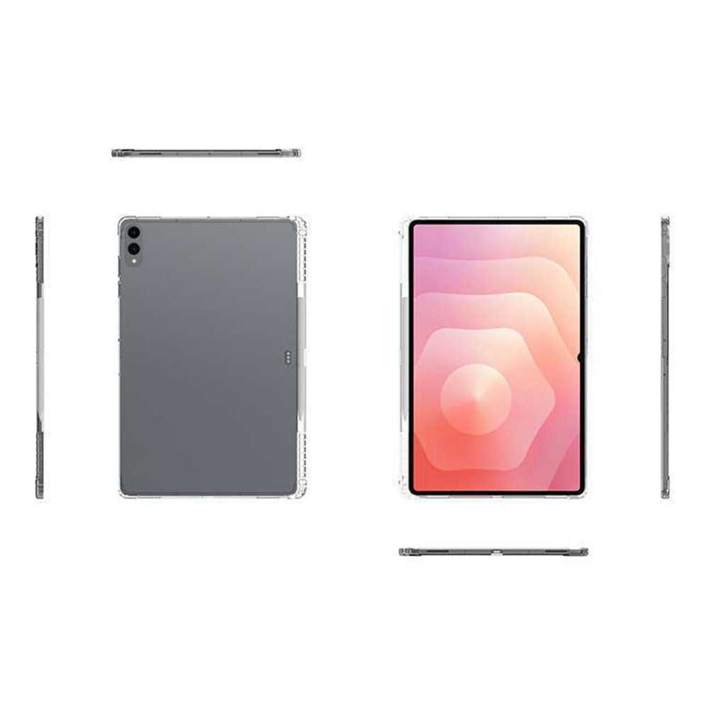 For Samsung Galaxy Tab S11 Ultra Case Reinforced Four Corner Anti-Drop Clear TPU Tablet Cover with Pen Slot