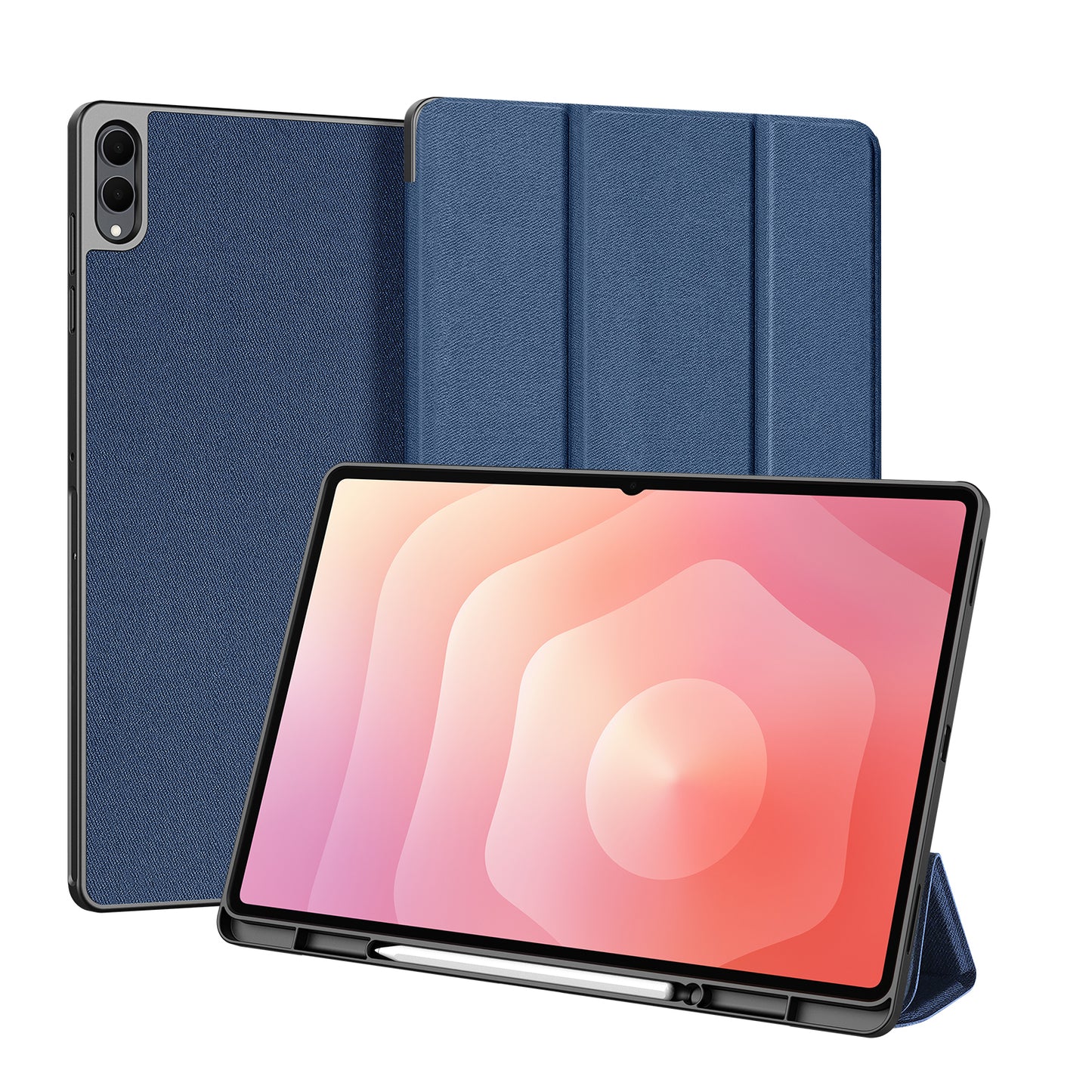 DUX DUCIS For Samsung Galaxy Tab S11 Ultra Case Domo Series Tri-fold Stand PU Leather Tablet Cover