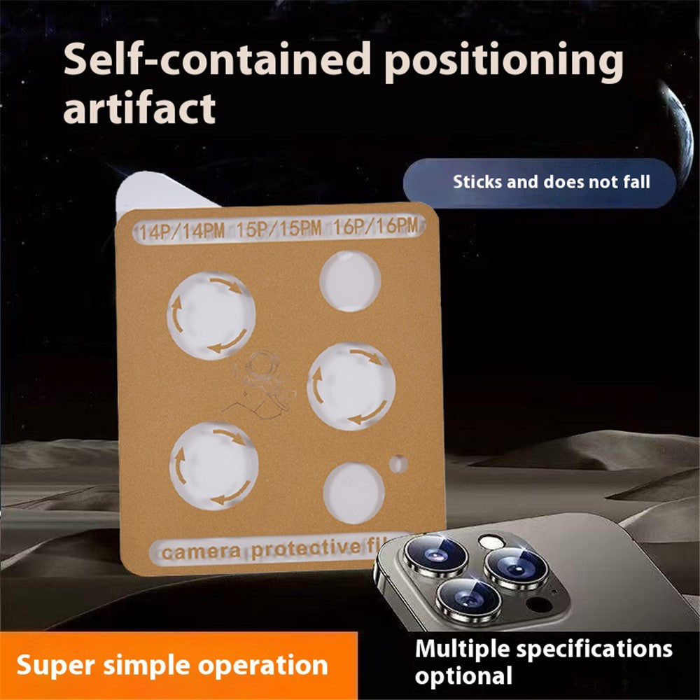 Camera Lens Protector For iPhone 16 Pro / 16 Pro Max / 15 Pro / 15 Pro Max / 14 Pro / 14 Pro Max Tempered Glass Lens Film Precise Positioning Easy Installation