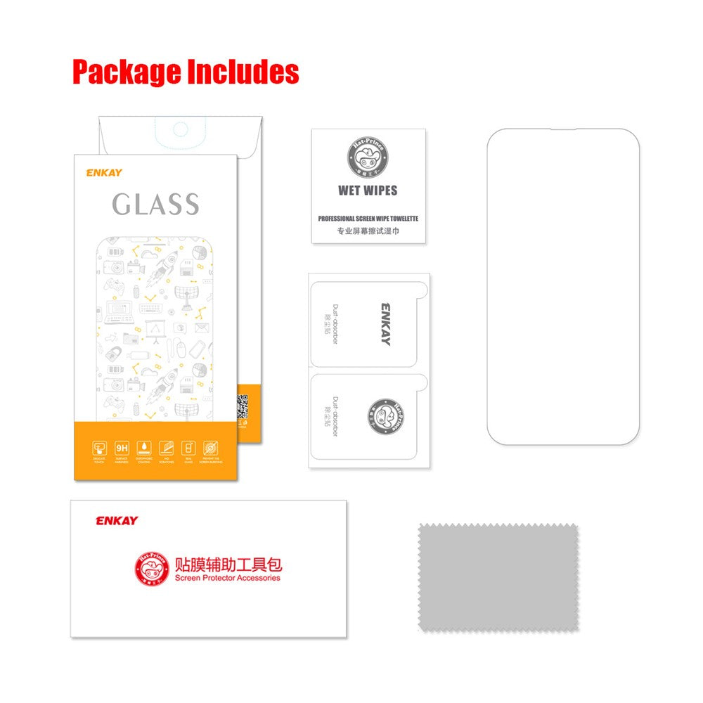 ENKAY HAT PRINCE For iPhone 17e / 16e Screen Protector 9H Hardness High Aluminum-Silicon Glass Film